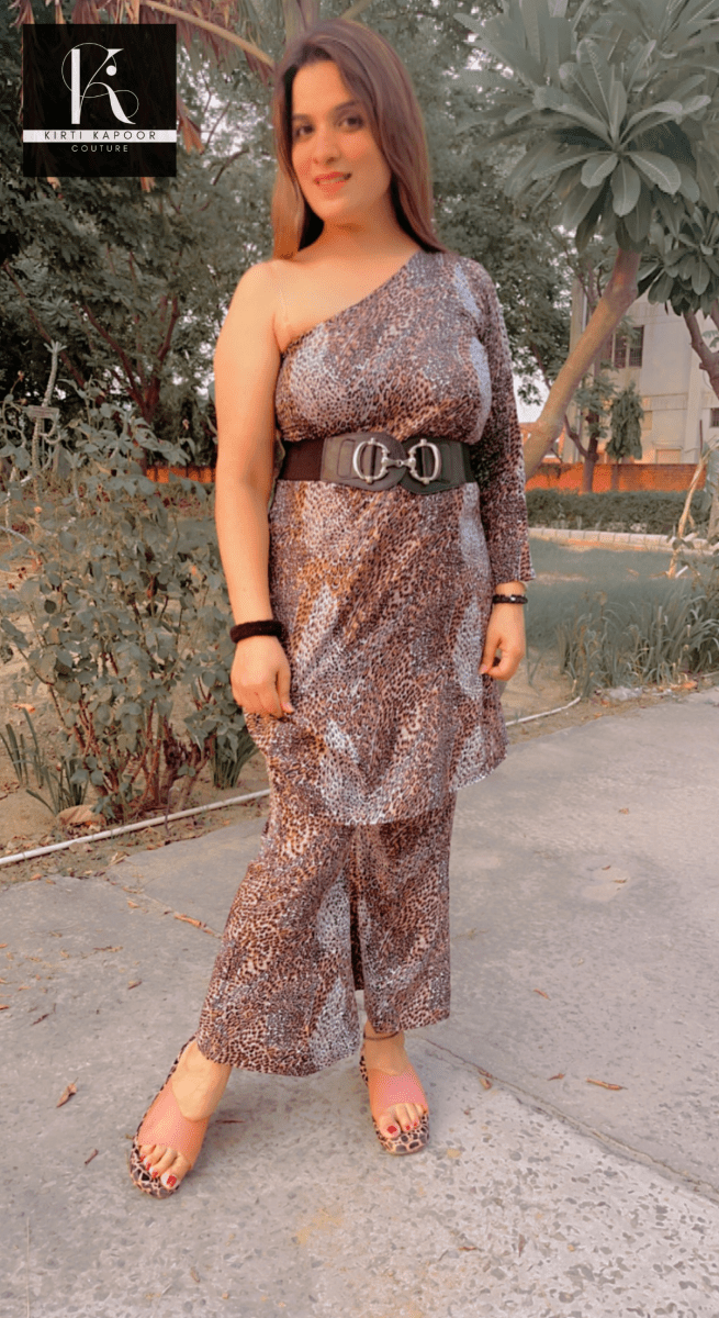 Leopard Animal Print Co - ord Set by Kirti Kapoor - Kirti Kapoor Couture