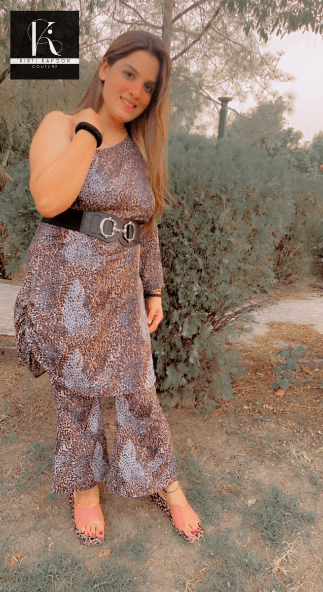 Leopard Animal Print Co - ord Set by Kirti Kapoor - Kirti Kapoor Couture