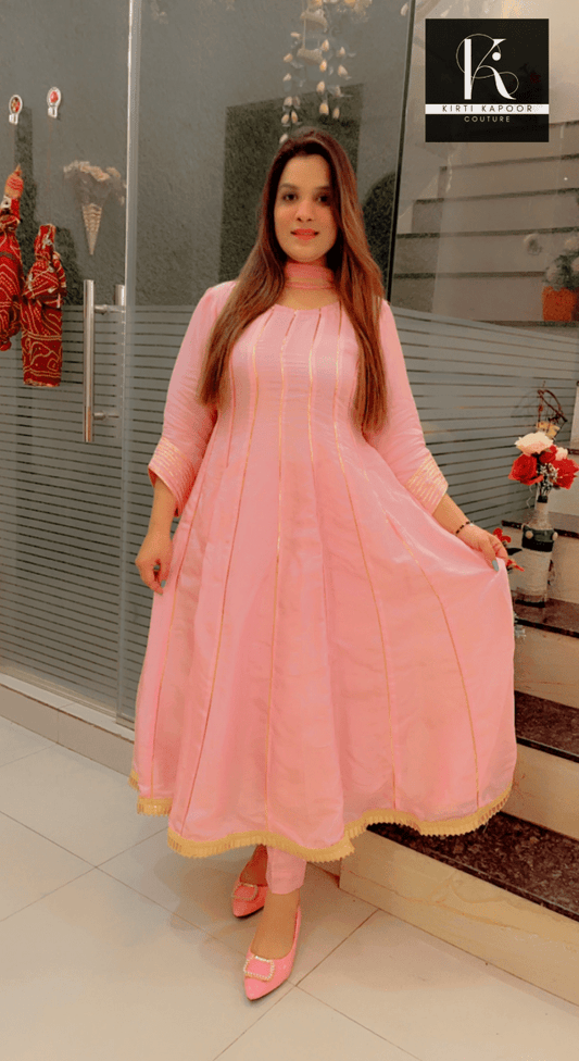 Light Pink Anarkali Suit - Kirti Kapoor Couture