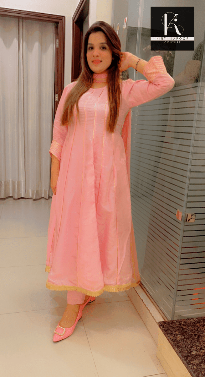 Light Pink Anarkali Suit - Kirti Kapoor Couture