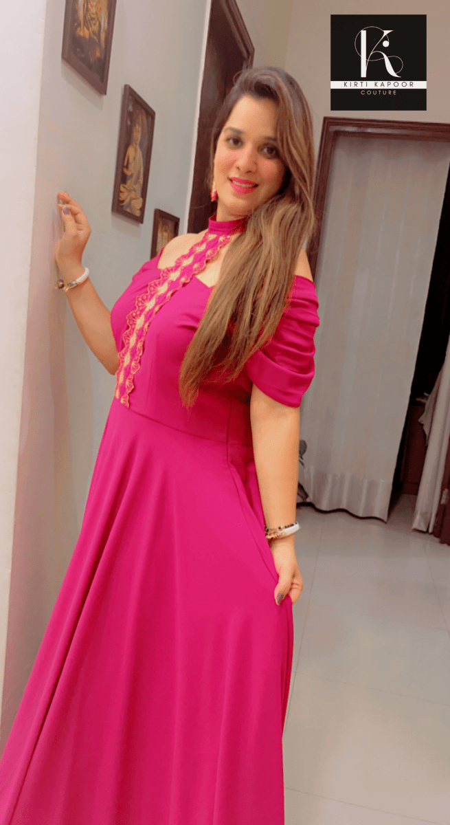 Long off - shouldered Gown - Kirti Kapoor Couture