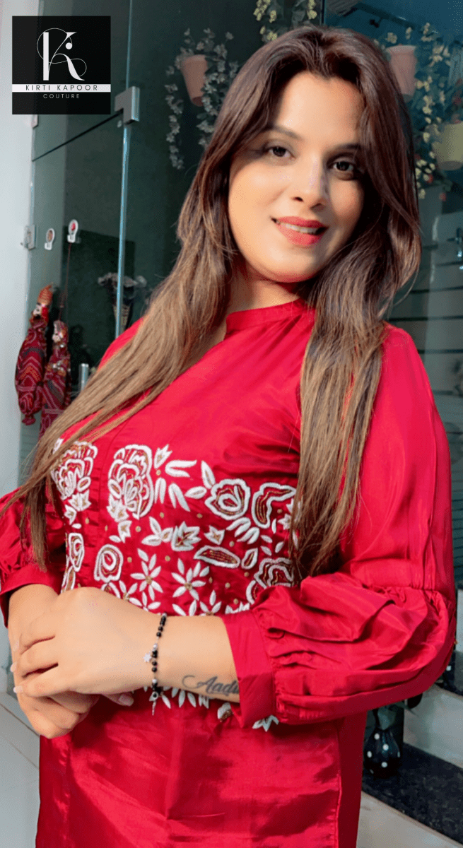 Maroon Hand - Embroidered Set - Kirti Kapoor Couture