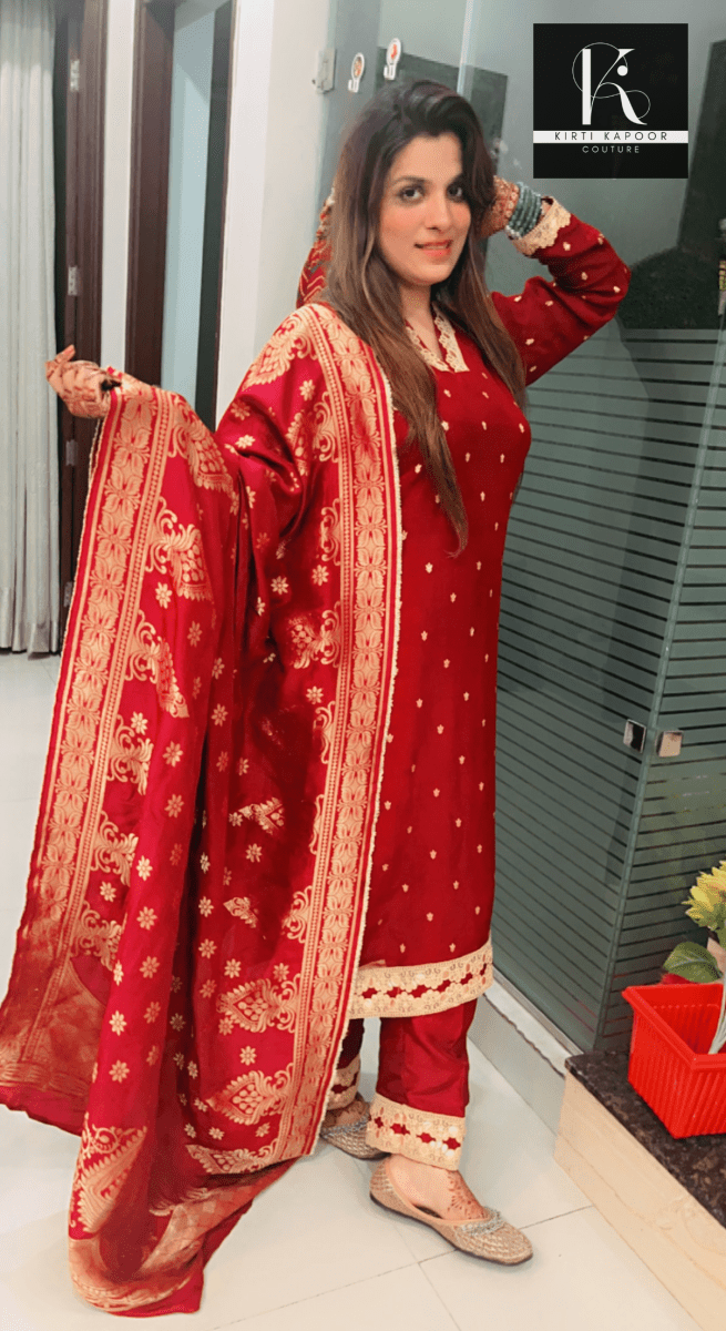 Maroon Silk Suit - An Elegant Festive Wear - Kirti Kapoor Couture