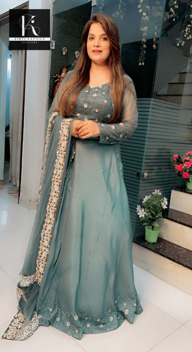 Moss Green Hand - Embroidered Lehenga - Choli - Kirti Kapoor Couture