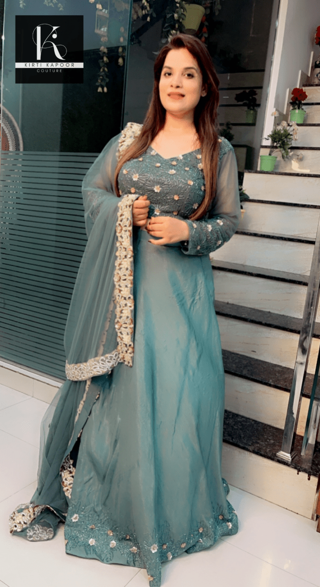 Moss Green Hand - Embroidered Lehenga - Choli - Kirti Kapoor Couture