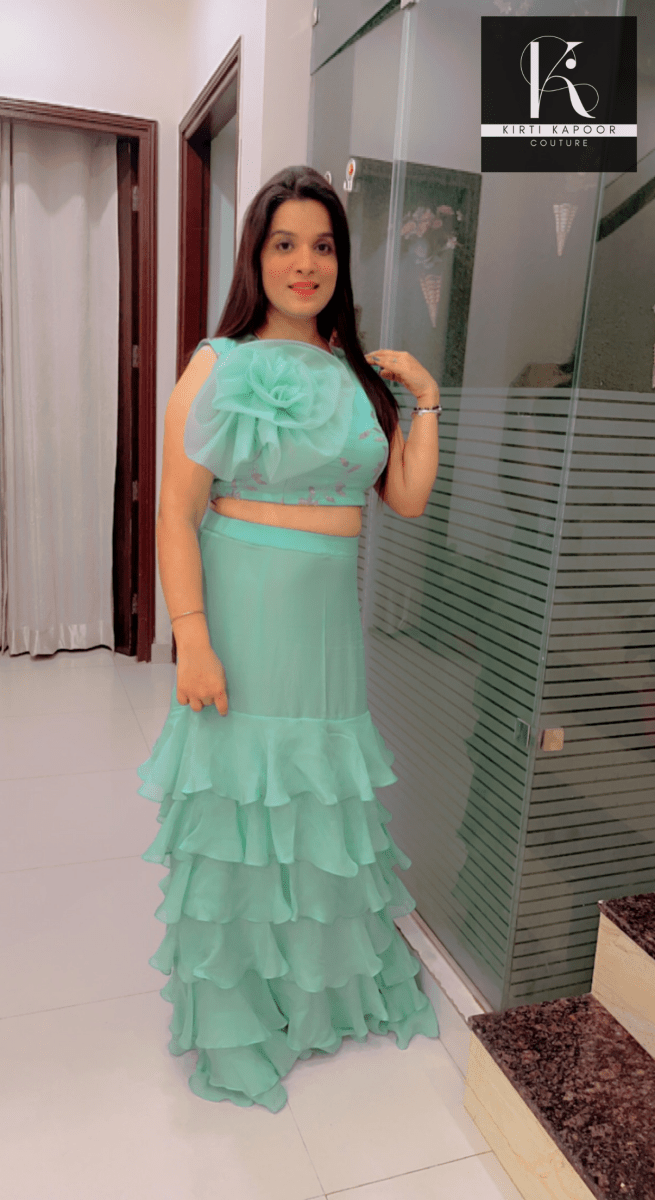 Multi - Layered Drape - style Dress By Kirti Kapoor - Kirti Kapoor Couture