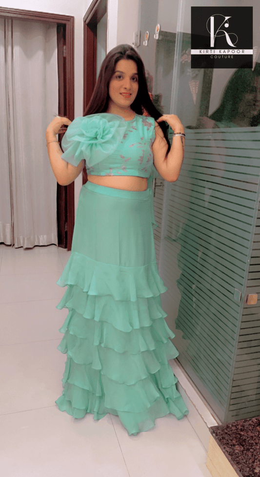 Multi - Layered Drape - style Dress By Kirti Kapoor - Kirti Kapoor Couture