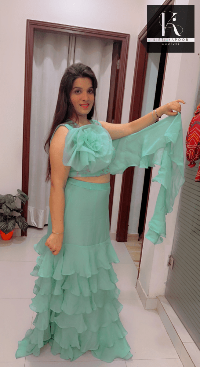 Multi - Layered Drape - style Dress By Kirti Kapoor - Kirti Kapoor Couture