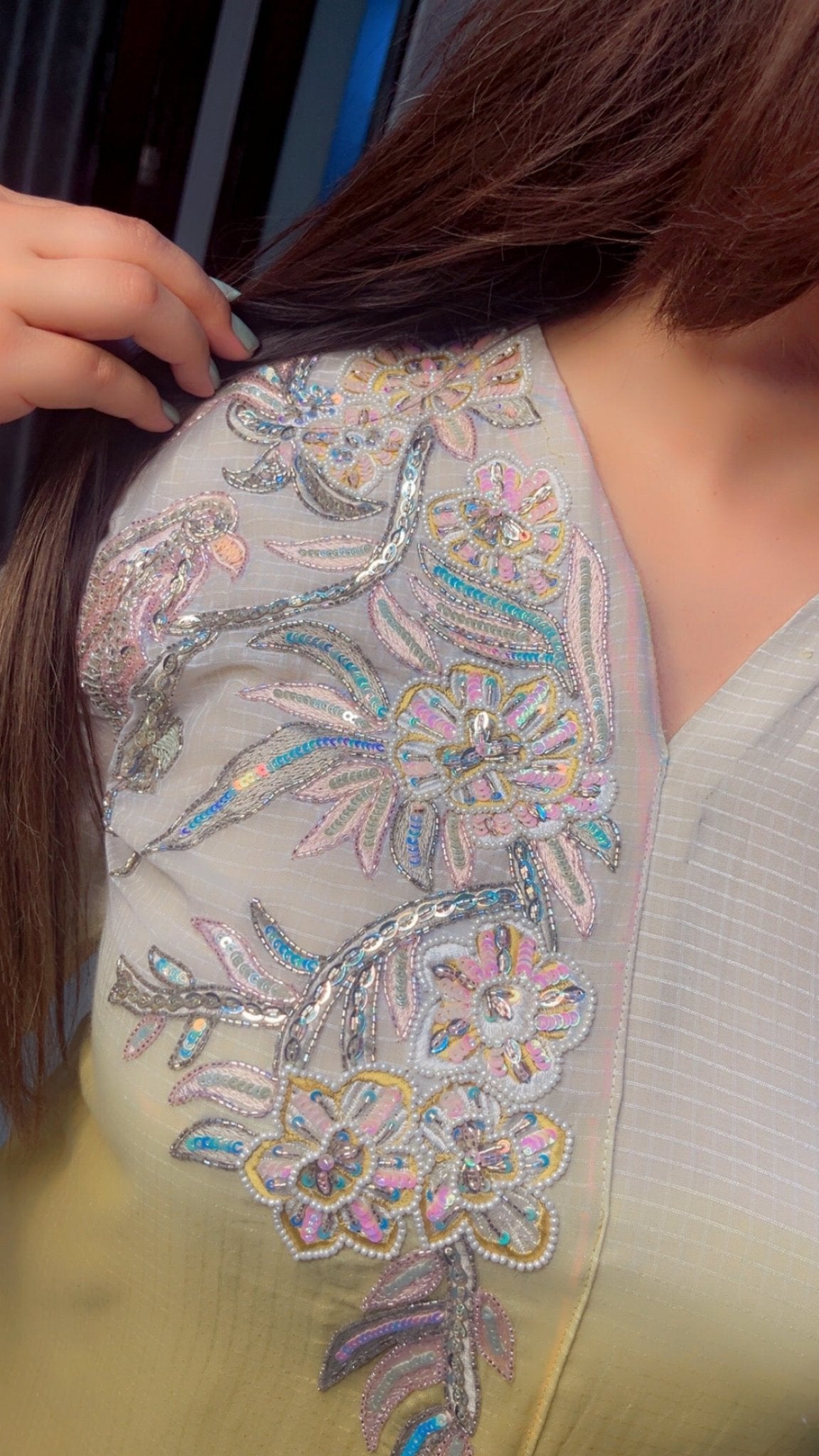Ombre Style Embroidered Co - ord Set - Kirti Kapoor Couture