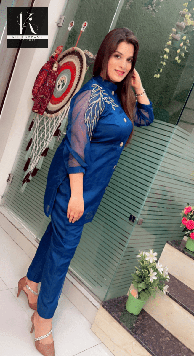 Organza Hand - Embroidered Co - ord Set - Kirti Kapoor Couture