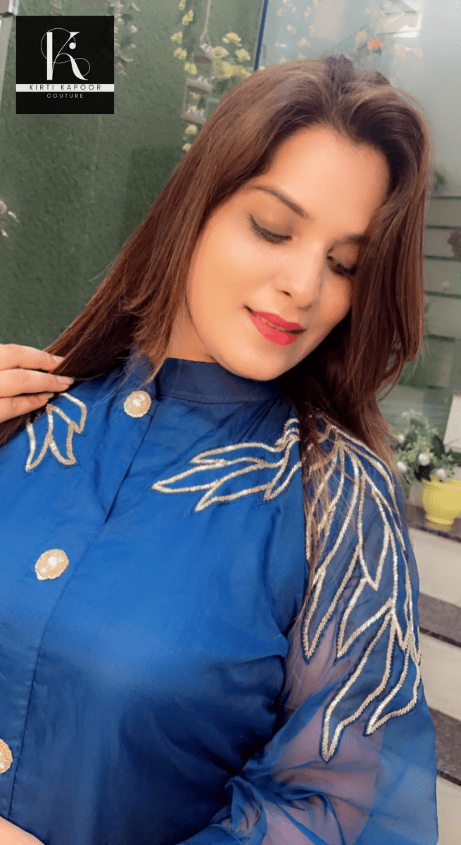 Organza Hand - Embroidered Co - ord Set - Kirti Kapoor Couture