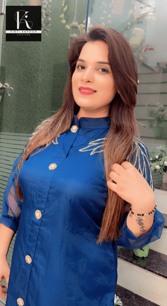 Organza Hand - Embroidered Co - ord Set - Kirti Kapoor Couture