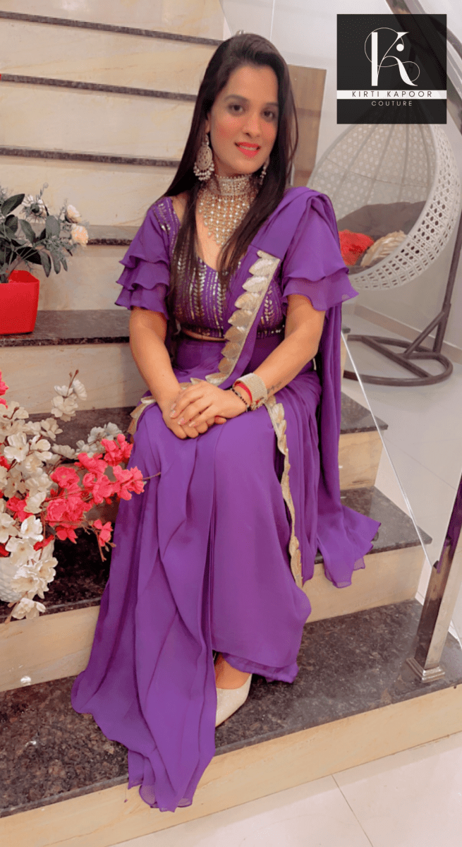 Party - Wear Designer Draped Saree - Kirti Kapoor Couture