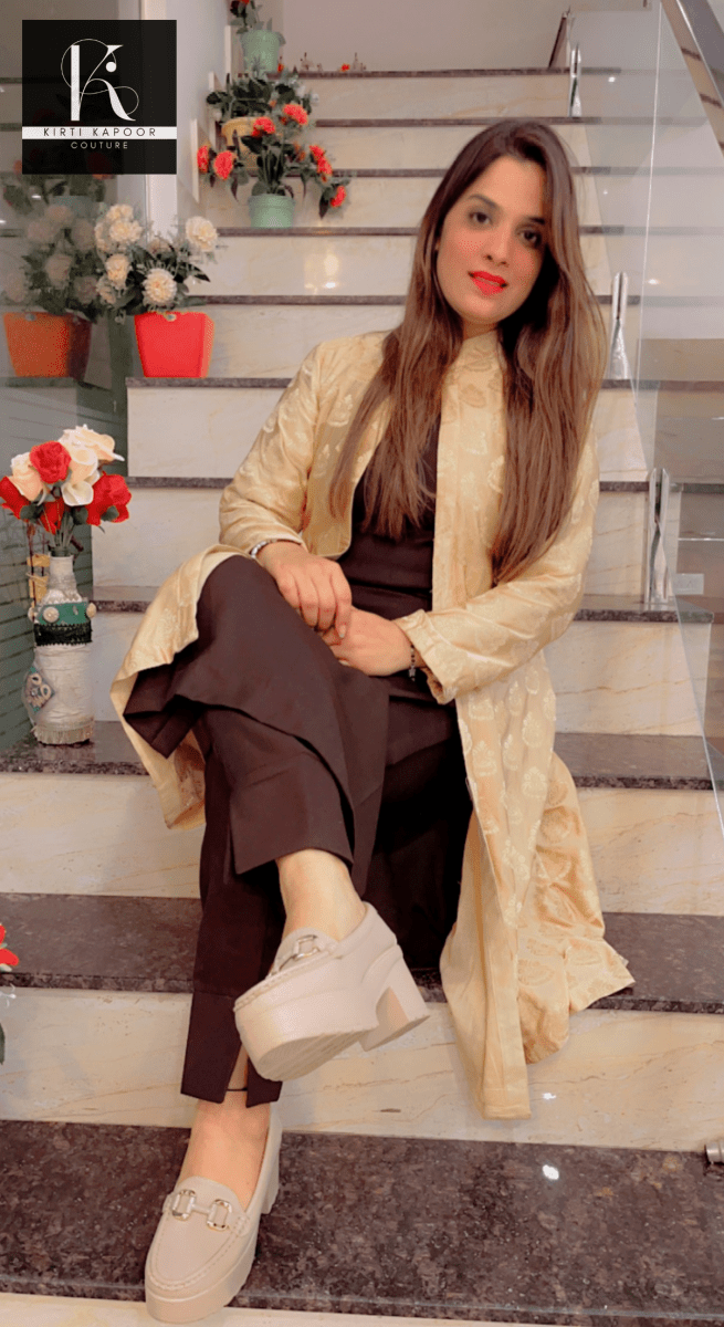 Pashmina Suit with Brocade Jacket - Kirti Kapoor Couture