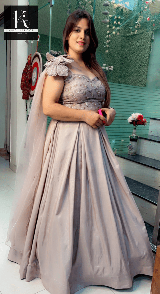 Pastel Shaded Hand - Embroidered Lehenga Choli - Kirti Kapoor Couture