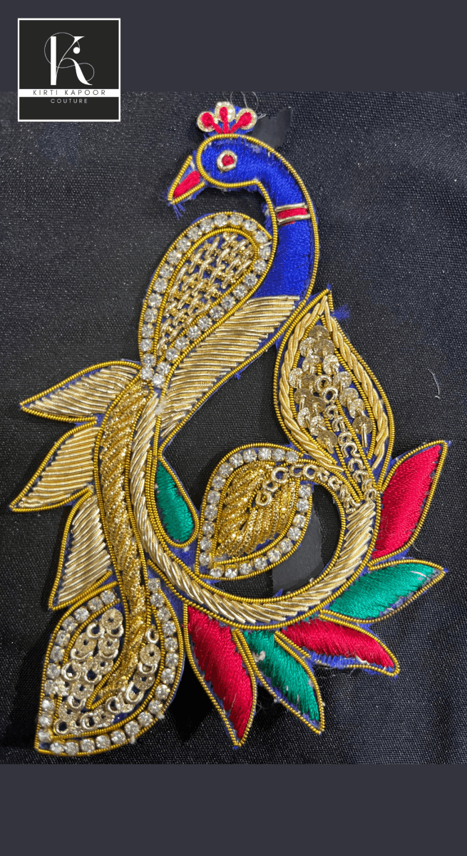 Peacock Designer Patch For Traditional Suits - Kirti Kapoor Couture