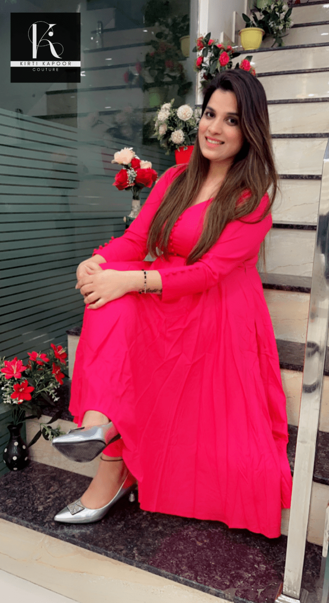 Pink A - line Shirt with Jegging - Kirti Kapoor Couture