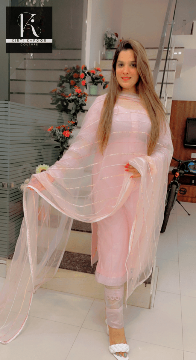 Pink Kota Suit - Designer Piece by Kirti Kapoor - Kirti Kapoor Couture