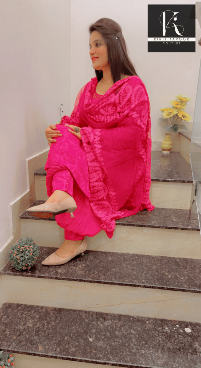 Pink Thread - work Suit Salwar (New Addition) - Kirti Kapoor Couture