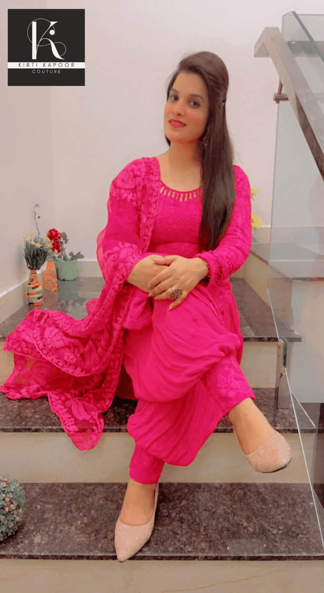 Pink Thread - work Suit Salwar (New Addition) - Kirti Kapoor Couture