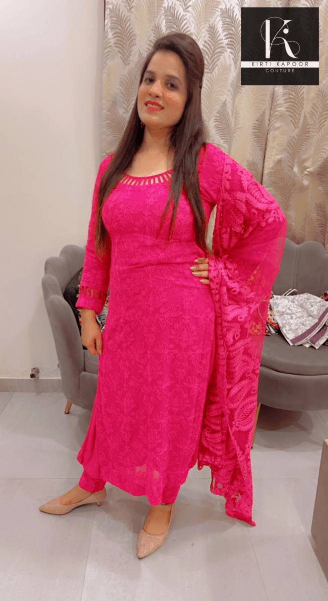 Pink Thread - work Suit Salwar (New Addition) - Kirti Kapoor Couture