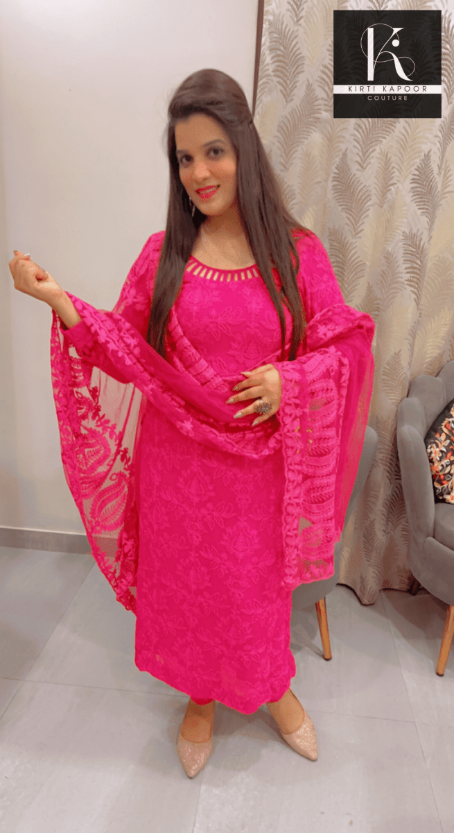 Pink Thread - work Suit Salwar (New Addition) - Kirti Kapoor Couture