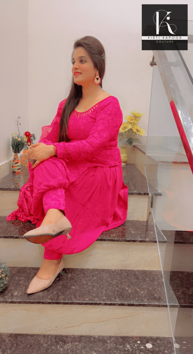 Pink Thread - work Suit Salwar (New Addition) - Kirti Kapoor Couture