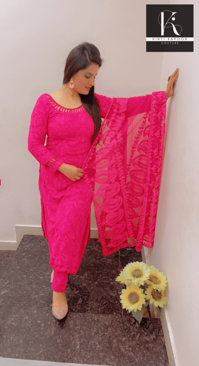 Pink Thread - work Suit Salwar (New Addition) - Kirti Kapoor Couture