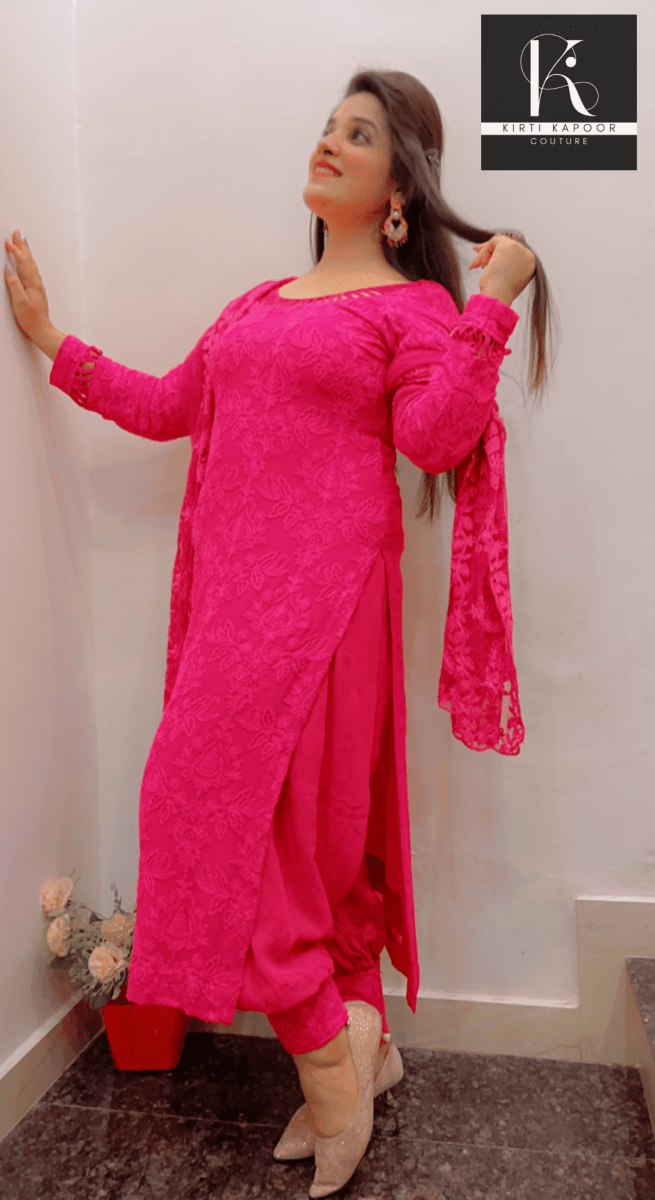 Pink Thread - work Suit Salwar (New Addition) - Kirti Kapoor Couture