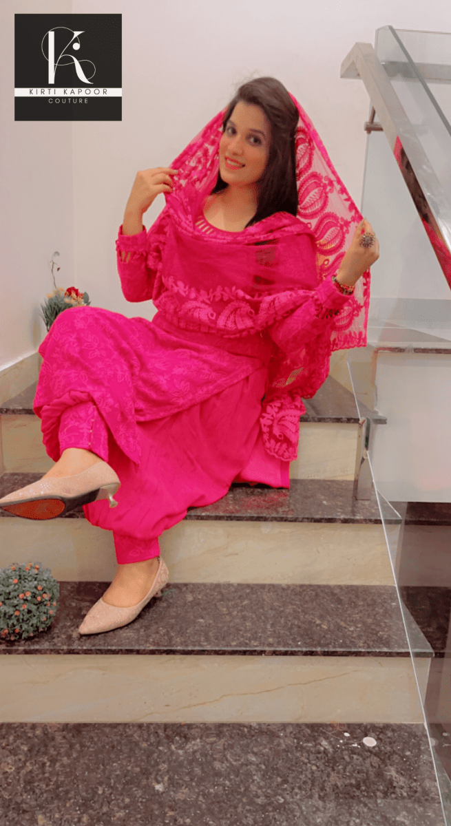 Pink Thread - work Suit Salwar (New Addition) - Kirti Kapoor Couture