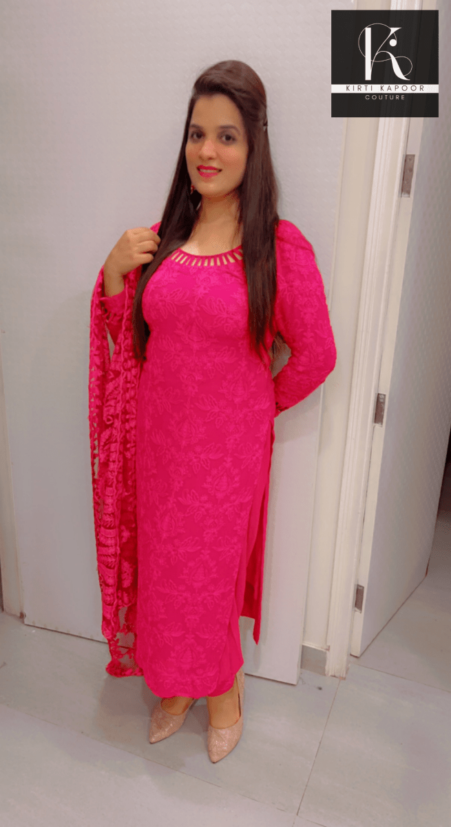 Pink Thread - work Suit Salwar (New Addition) - Kirti Kapoor Couture