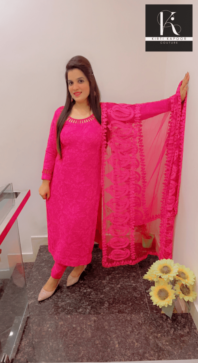 Pink Thread - work Suit Salwar (New Addition) - Kirti Kapoor Couture