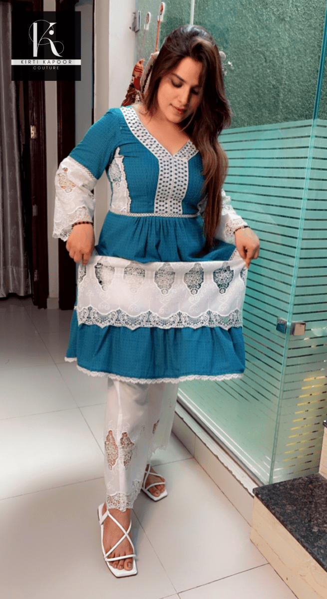 Printed A - line Dress/Set (South Cotton) - Kirti Kapoor Couture