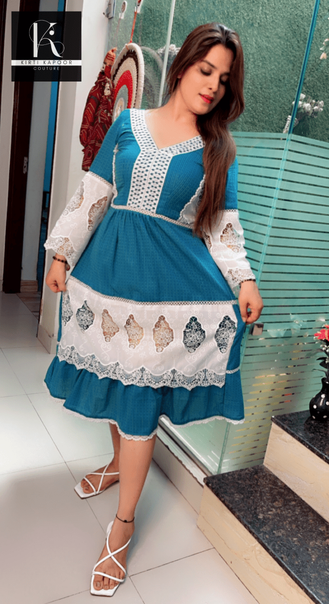 Printed A - line Dress/Set (South Cotton) - Kirti Kapoor Couture