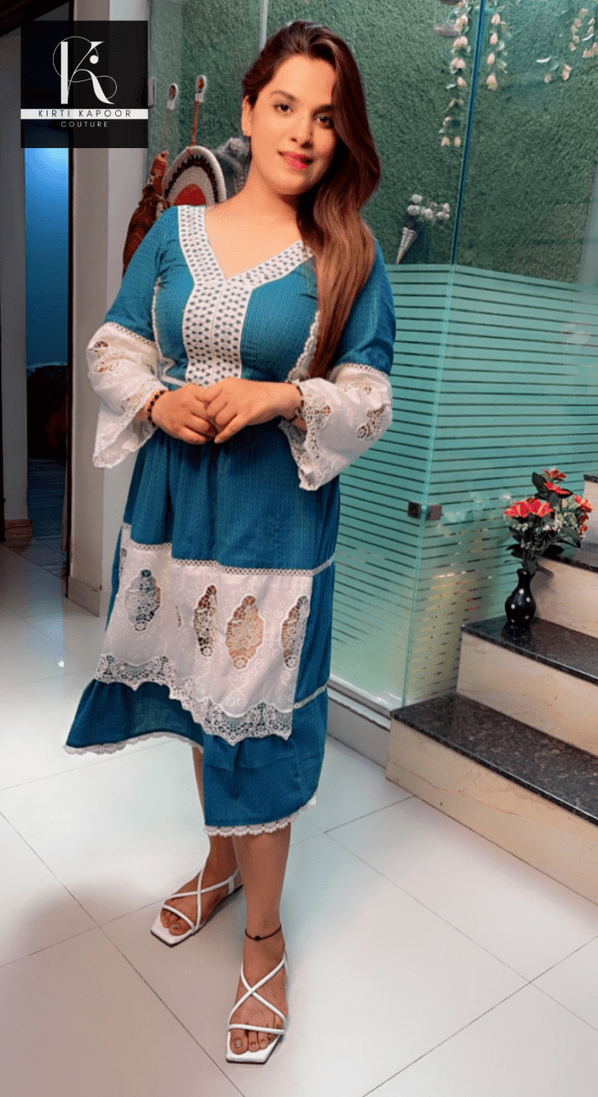 Printed A - line Dress/Set (South Cotton) - Kirti Kapoor Couture