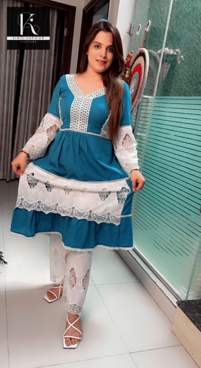 Printed A - line Dress/Set (South Cotton) - Kirti Kapoor Couture