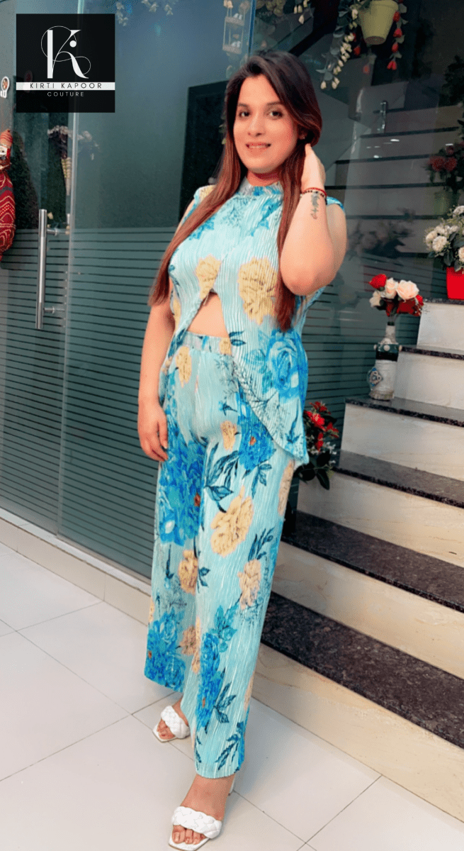 Printed Crushed Fabric Co - ord - Kirti Kapoor Couture