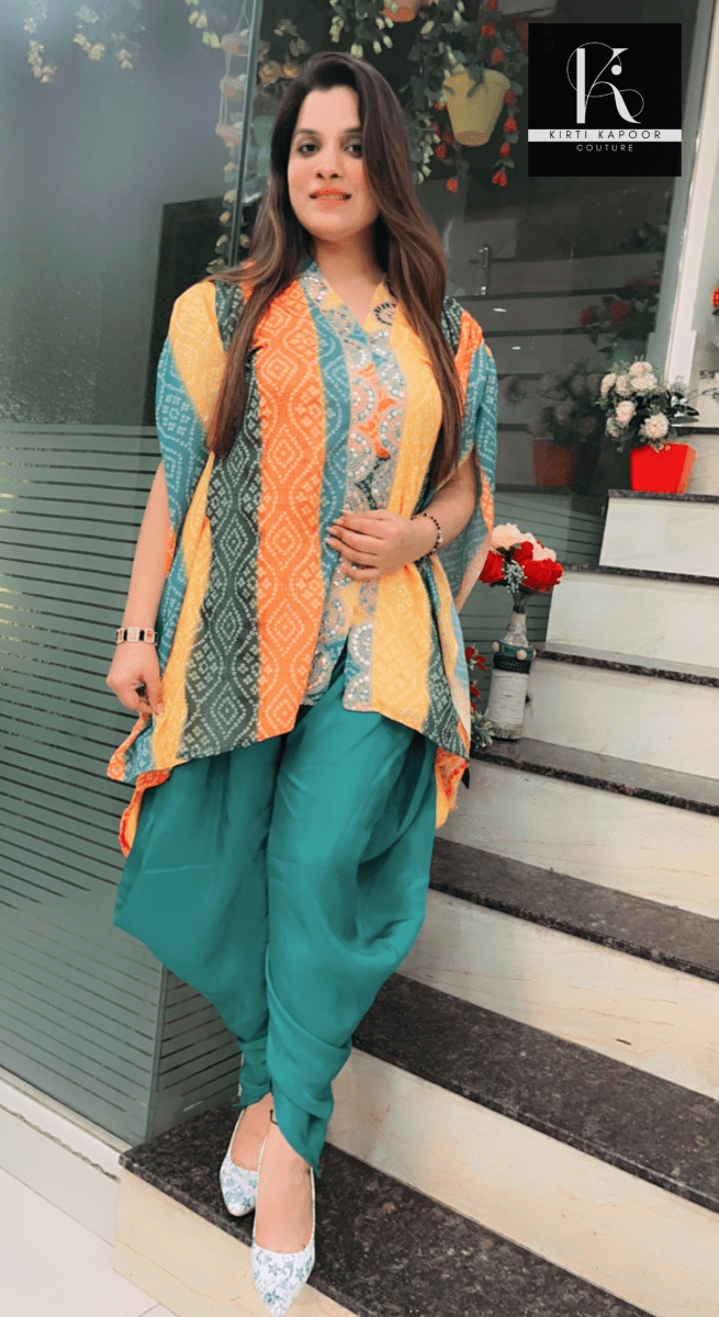 Printed Kaftan Dhoti Set - Kirti Kapoor Couture