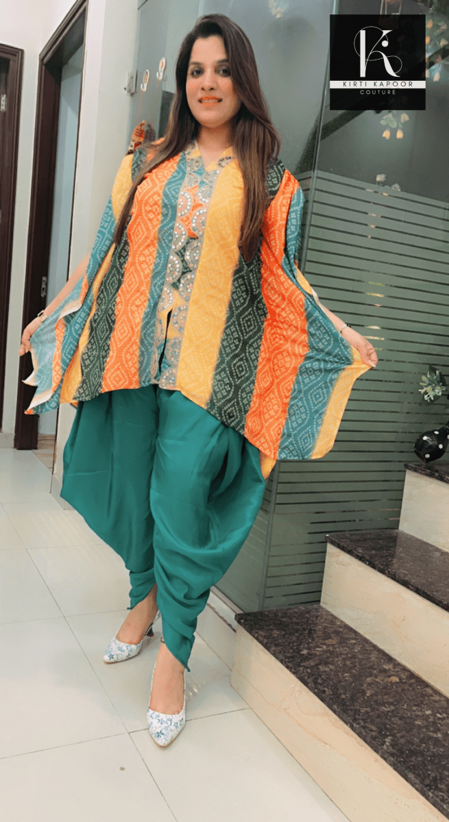 Printed Kaftan Dhoti Set - Kirti Kapoor Couture