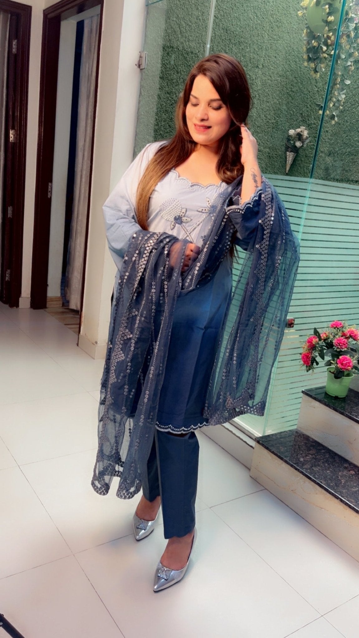 Pure Cotton Ombre Suit - Kirti Kapoor Couture