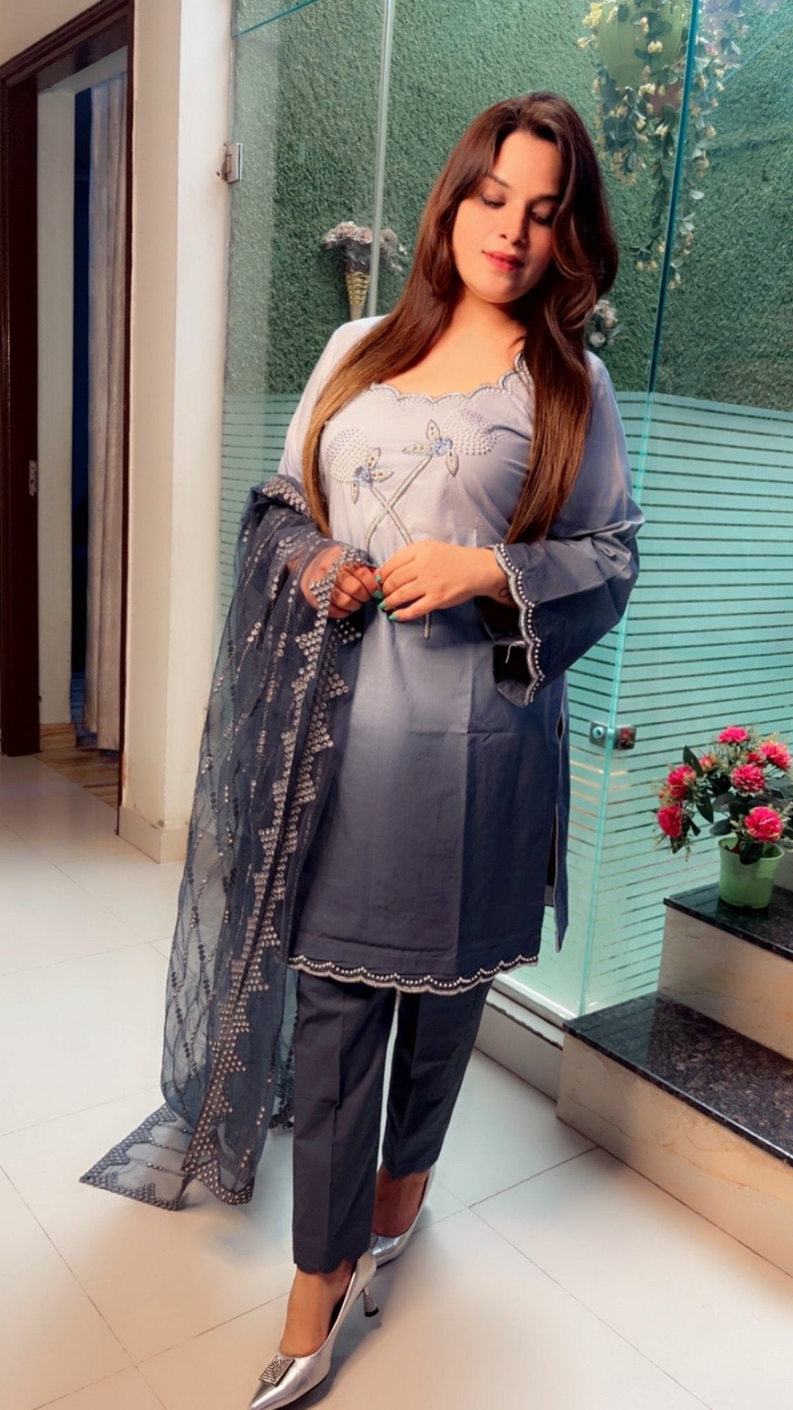 Pure Cotton Ombre Suit - Kirti Kapoor Couture