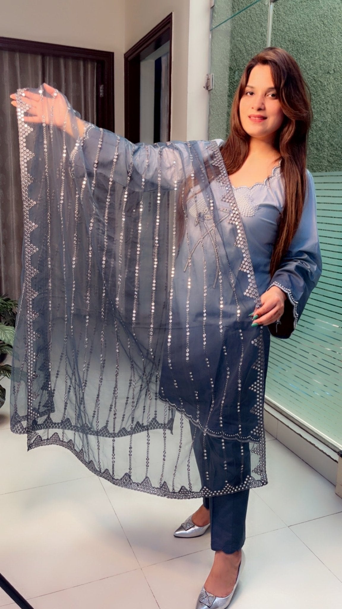 Pure Cotton Ombre Suit - Kirti Kapoor Couture