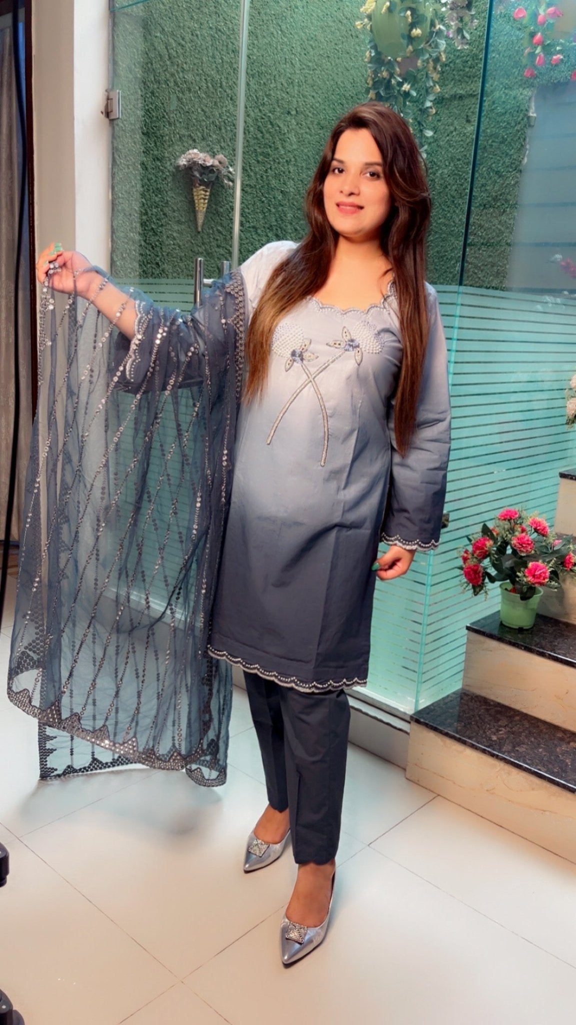Pure Cotton Ombre Suit - Kirti Kapoor Couture