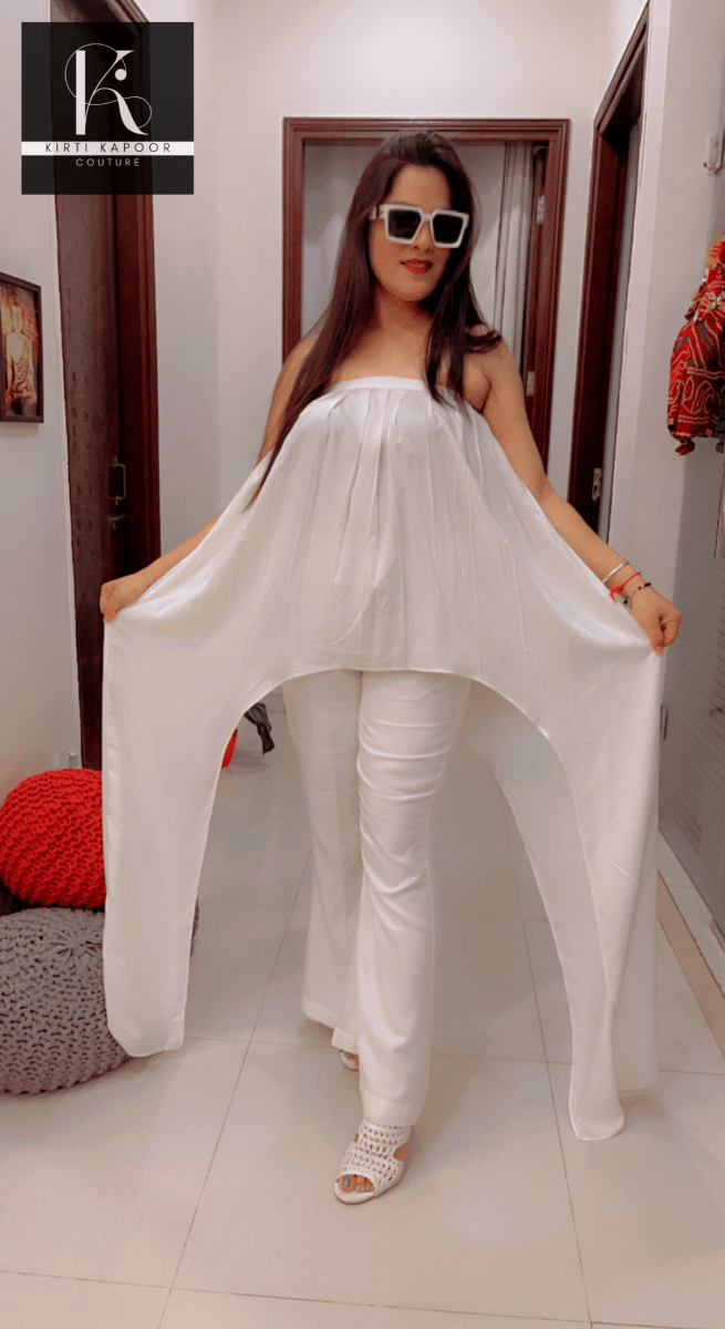 Pure White Customized Co - ord Set by Kirti Kapoor - Kirti Kapoor Couture