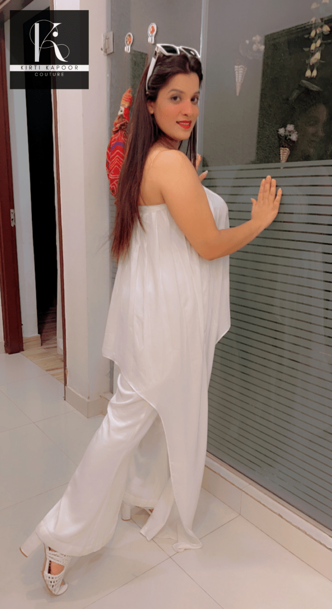 Pure White Customized Co - ord Set by Kirti Kapoor - Kirti Kapoor Couture