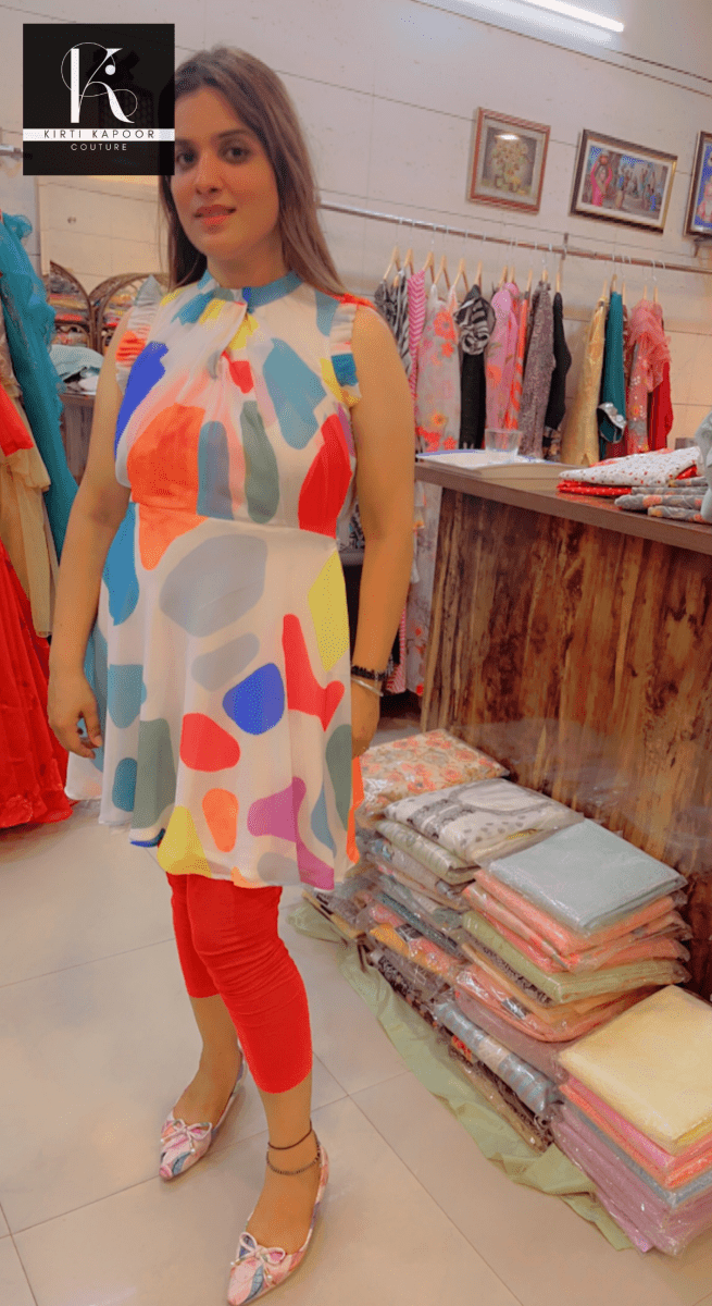 Rainbow Print Tunic For Summers - Kirti Kapoor Couture
