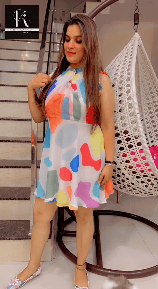 Rainbow Print Tunic For Summers - Kirti Kapoor Couture