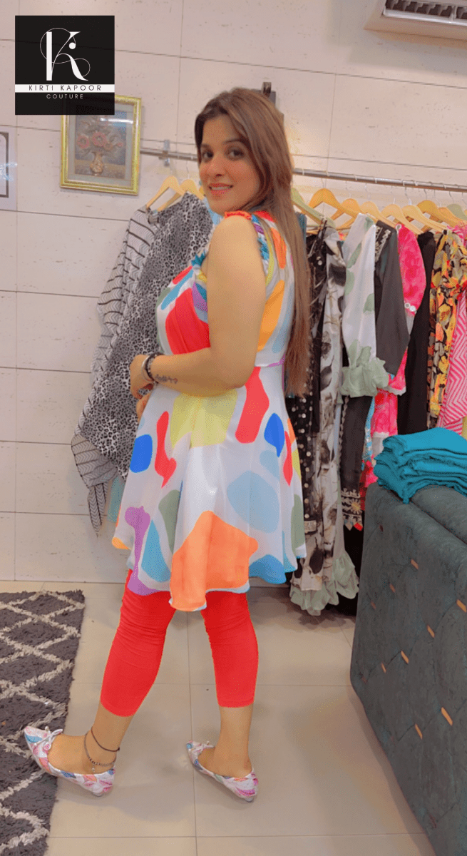 Rainbow Print Tunic For Summers - Kirti Kapoor Couture