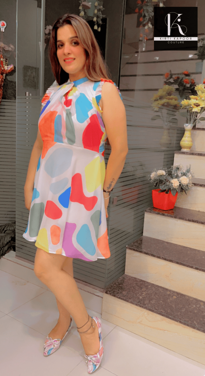Rainbow Print Tunic For Summers - Kirti Kapoor Couture