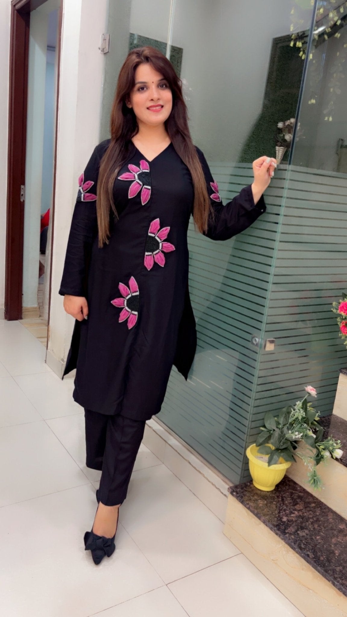 Rayon Embroidered Kurti Set - Kirti Kapoor Couture